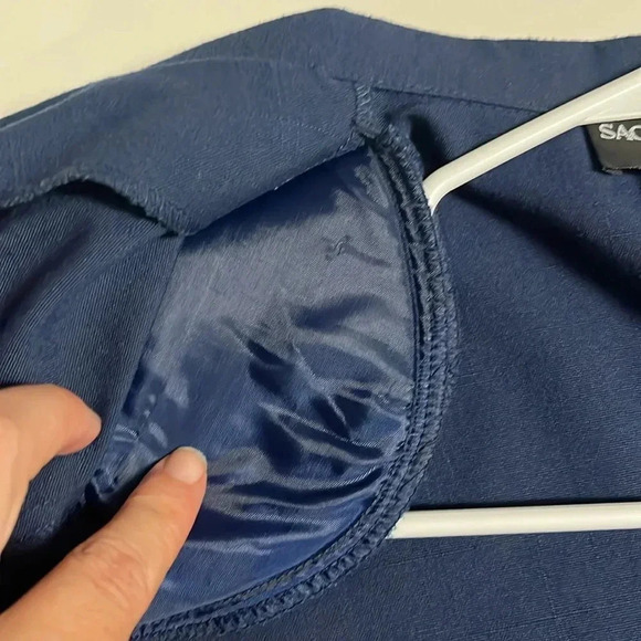 Imperfect vintage blazer women’s size 12p Sag Harbor lightweight blazer pockets - Picture 6 of 10